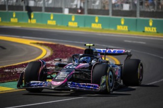 MELBOURNE, AUSTRALIA, MARCH 22: Pierre Gasly of France drives the Alpine A524 Renault during first