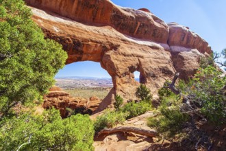 Picturesque red-brown sandstone cliffs form a unique landscape. Grandiose rock compositions natural
