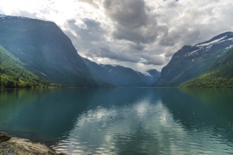 The Kjenndalsbreen is part of the Jostedalsbreen, one of the largest glaciers in Norway, and forms