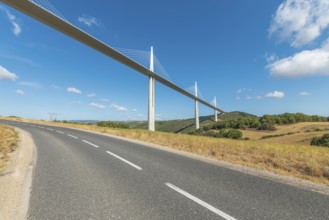 Millau Viaduct bridge, the highest bridge in the World. Aveyron Departement. France
