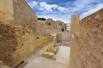 Cartagena Roman Amphitheater in Murcia at Spain