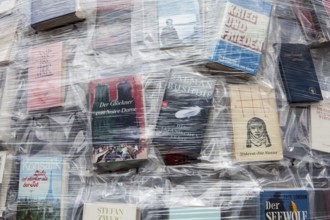 'The Parthenon of Books' by the Argentinian conceptual artist Marta Minujin, banned books,