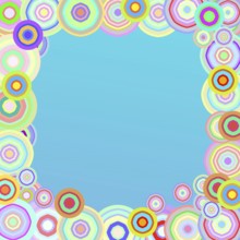 Vintage colorful circles background. Style 70s and 80s
