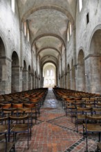 Eberbach Monastery, founded in 1136, Eltville am Rhein, Rheingau, Hesse, Germany, Wide nave with