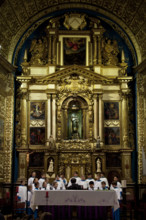 SPAIN Balearic Islands, Mallorca.Santuario de Lluc, Escorca.Actuacion de