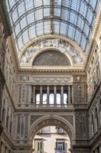 Gallery Umberto I in Naples, built in the Art Nouveau design, Southern Italy