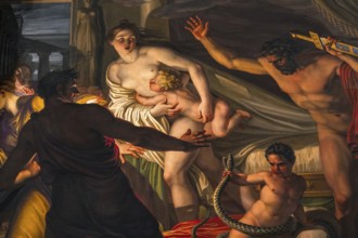 FLORENCE, ITALY, OCTOBER 28, 2015 : interiors and architectural details of Palazzo Pitti, october