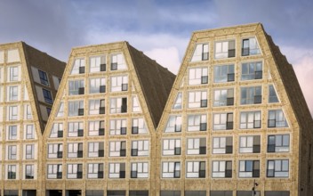 The new apartments called Operahusene (Opera houses) located on Paper Island in central Copenhagen,