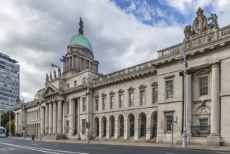 Custom House is a neoclassical 18th century building in Dublin, Ireland, Europe