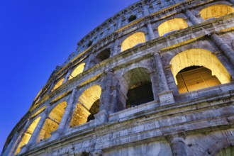 Colosseum in rome, photo as a background in old italian roman capital city, rome, italy