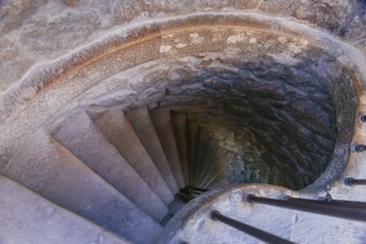 Tower stairs in Quinta da Regaleira, Sintra, Portugal, Europe