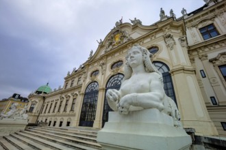 The Belvedere Palace in Vienna, Austria. One of the tourist attractions of the city of Austria