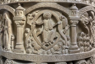 Freckenhorst, Collegiate Church of St Boniface, Romanesque baptismal font, 1st half of the 12th