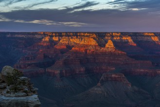 Sunset over the famous Grand Canyon in Arizona, USA, North America