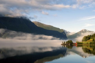 View over Romsdalsfjorden close to the Norwegian village Isfjorden
