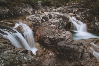 Long exposure waterfall cascade, Portugal, Europe