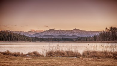 Sunset at the Osterseen in Bavaria Germany