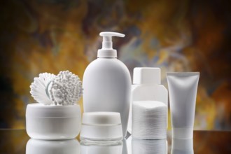 White set of skincare accessories