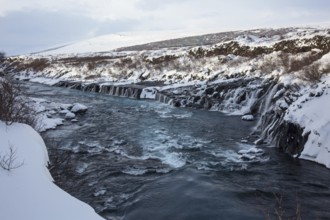 At the lava waterfall