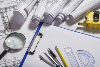 Architect items on blueprints