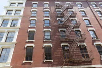 Soho buildings facade in Manhattan New York City NYC USA