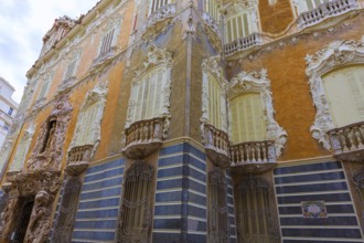 Valencia Palacio Marques de Dos Aguas palace facade in alabaster at Spain