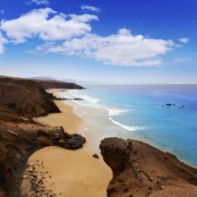 Fuerteventura La Pared beach at Canary Islands Pajara of Spain