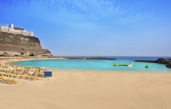 Amadores aqua beach in Gran Canaria at Canary Islands