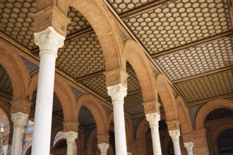 Seville Sevilla Plaza de Espana arcades Andalusia Spain square