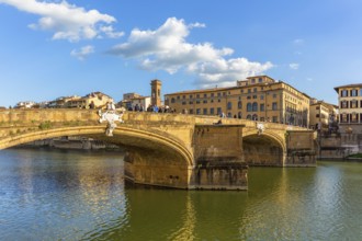 Ponte Santa Trinita bridge in Florence, Italy, Europe