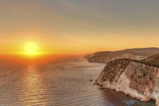 The famous sunset at Keri in Zakynthos island, Greece, Europe