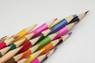 Collection of colorful pencils as a background picture