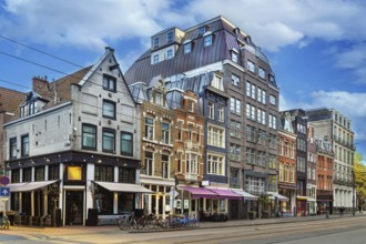 Street in Amsterdam city center, Netherlands