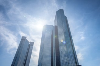 An image of a Frankfurt Germany with some skyscrapers