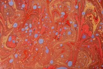 Ebru marble conch effect surface pattern design for print