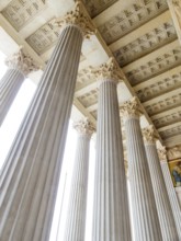 Columns at the parliament in Vienna, symbolic photo for architecture, stability, history Austria