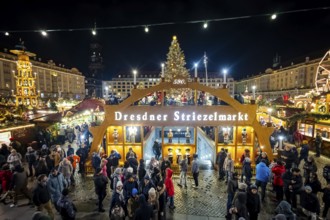 The Dresden Striezelmarkt is a Christmas market in Dresden. It has been held in Advent since 1434,