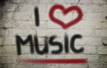 I Love Music Concept
