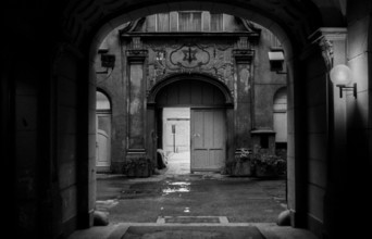 Germany, Berlin, 30 October 1990, Entrance to the Orthodox Jewish Community Adass Yisroel in