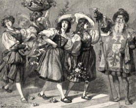Garden-Girls of Florence, Florentine carnival, accompanied by mandolins, Faust II, first act, by