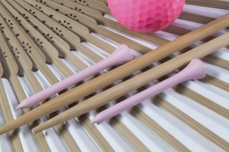 Typical Japanese hand fan made of bamboo, chopsticks and golf equipments