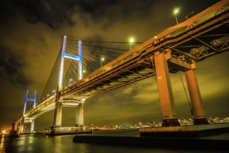 Night of Yokohama Bay Bridge (taken from Daikokufuto). Shooting Location: Yokohama-city kanagawa