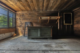 A room in a house built around 1750 that has since been demolished. Menznau, Lucerne, Switzerland,