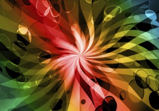 Colorful creative digital sunbeam background