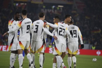 The German national football team in the mood for goals and celebrations at the UEFA Nations League
