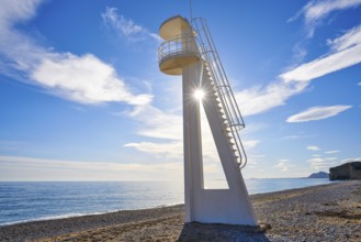 Paradis or Paraiso beach playa in Vila Joiosa of Alicante of Spain also Villajoyosa of Costa Blanca