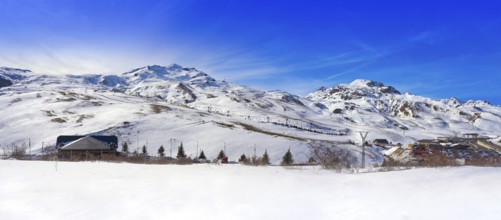 Formigal ski area in Huesca Pyrenees of Spain