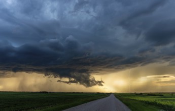 Prairie Summer Storms Saskatchewan Canada Ominous danger