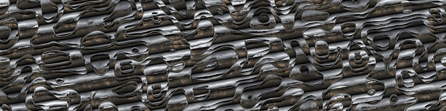 Steel metal banner grunge worn. 3D illustration