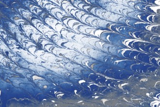 Ebru marble conch effect surface pattern design for print